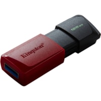 Kingston DataTraveler Exodia M USB Flash Drive - 128 GB - USB 3.2 (Gen 1) - Red, Black - 5 Year Warranty - 1 Pack