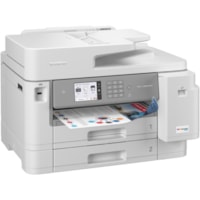 Brother MFC-J5955DW Wireless INKvestment Tank Inkjet Multifunction Printer - Color - Copier/Fax/Printer/Scanner - 30 ppm Mono/30 ppm Color Print - 1200 x 4800 dpi Print - Automatic Duplex Print - Color Flatbed/CIS Scanner - 1200 dpi Optical Scan - Color Fax - Ethernet - Wireless LAN - Near Field Com