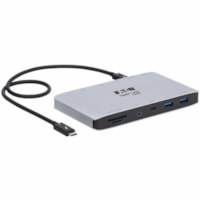 Station d'accueil MTB3-DOCK-03INT Thunderbolt 3 pour Notebook/Moniteur - Lecteur de carte mémoire - microSD, SD - 120 W - Noir, Gris Tripp Lite by Eaton - pour Notebook/Moniteur - Lecteur de carte mémoire - microSD, SD - 120 W - Thunderbolt 3 - 2 Écrans supportées - 8K, 4K, 5K -