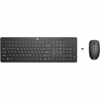 HP 235 Wireless Mouse and Keyboard Combo - USB Type A Wireless RF 2.40 GHz Keyboard - French (Canada) - USB Type A Wireless RF Mouse - 1600 dpi - AA, AAA - Compatible with PC