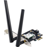 Asus PCE-AX1800 IEEE 802.11ax Bluetooth 5.2 Dual Band Wi-Fi/Bluetooth Combo Adapter for Desktop Computer/Wireless Router - PCI Express x1 - 1.76 Gbit/s - 2.40 GHz ISM - 5 GHz UNII - Plug-in Card