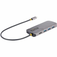 StarTech.com Adaptateur Multiport USB C - HDMI 4K60Hz, Hub USB A 3.2, 5Gbps à 3 ports - 100W PD PassTrough - Station d'accueil PC Portable - pour Moniteur/Notebook/Station de travail - 100 W - USB Type C - 1 Écrans supportées - 4K, 2K - 3840 x 2160, 4096 x 2160, 3440 x 1440 - USB Type-A - USB