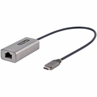 StarTech.com USB-C to Ethernet Adapter, 10/100/1000 Mbps, Gigabit Network Adapter, ASIX AX88179A, 1ft/30cm Cable, Windows/macOS/Linux - This USB to RJ45 adapter supports up to Gigabit speeds and supports 10/100/1000 Mbps network speeds - Built-in 11.8in/30cm cable; Bus powered - Windows/macOS/Linux/