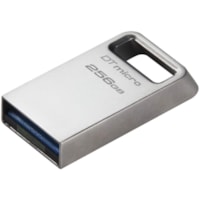 Kingston DataTraveler Micro USB Flash Drive - 256 GB - USB 3.2 (Gen 1) Type A - 200 MB/s Read Speed - Silver - 5 Year Warranty