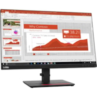 Lenovo ThinkVision T24i-2L 24" Class Full HD LCD Monitor - 16:9 - Raven Black - 23.8" Viewable - In-plane Switching (IPS) Technology - WLED Backlight - 1920 x 1080 - 16.7 Million Colors - 250 cd/m² - 4 ms - 60 Hz Refresh Rate - HDMI - VGA - DisplayPort - USB Hub