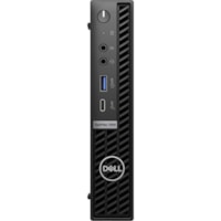 Dell OptiPlex 7000 Desktop Computer - Intel Core i5 12th Gen i5-12500T - vPro Technology - 8 GB - 256 GB SSD - Micro PC - Black - Intel Chip - Windows 10 Pro - Intel UHD Graphics 770 DDR4 SDRAM - English Keyboard - IEEE 802.11ax - 90 W