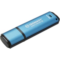 Clé USB Vault Privacy 50 Series IKVP50 256 Go USB 3.2 (Gen 1) Type A - Bleu - 256 bits AES IronKey - 256 Go - USB 3.2 (Gen 1) Type A - 230 Mo/s Vitesse de Lecture - 150 Mo/s Vitesse d'écriture - Bleu - 256 bits AES - 5 Année Garantie