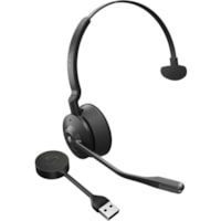 Casque Engage 55 Sans fil Supra-auriculaire Mono Canal - Noir Jabra - Mono Canal - USB Type A - Sans fil - DECT - 492,1 pi (150 m) - Supra-auriculaire - Monaural - Élimination du bruit Microphone - Noir