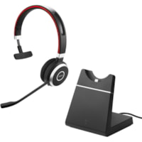 Casque Evolve 65 Sans fil Sur tête Mono Canal - Noir Jabra - Mono Canal - USB Type A - Sans fil - Bluetooth - 98,4 pi (30 m) - Sur tête - Binaural - Élimination du bruit Microphone - Noir