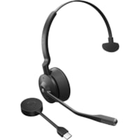 Jabra Engage 55 Headset - Mono - USB Type C - Wireless - DECT - 492.1 ft - 40 Hz to 16 kHz - On-ear - Monaural - Open - Noise Cancelling, Uni-directional, MEMS Technology Microphone - Black