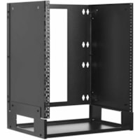 Tripp Lite by Eaton 12U Wall-Mount Bracket with Shelf for Small Switches and Patch Panels, Hinged - For Patch Panel, Switch, UPS, Router, Networking - 12U Rack Height x 19" (482.60 mm) Rack Width - Wall Mountable - Black - Cold Rolled Steel - 150 lb (68038.86 g) Static/Stationary Weight Capacity