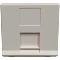 Tripp Lite by Eaton 1-Port European-Style Insert, Unloaded Shuttered Angled Module, Icon Tab, White - 1 x Total Number of Socket(s) - Matte White - Acrylonitrile Butadiene Styrene (ABS)