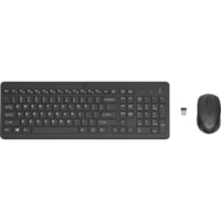 HP 150 Wired Mouse and Keyboard - USB Type A Plunger Cable Keyboard - Black - USB Type A Cable Mouse - Optical - 1600 dpi - Black - Compatible with PC, Mac