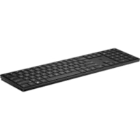 HP 450 Programmable Wireless Keyboard - Wireless Connectivity - RF - 32.81 ft (10000.49 mm) - 2.40 GHz - 19 Hot Key(s) - Mute, Dictation, Emoji Hot Key(s) - English (Canada) - PC - Plunger Keyswitch - AAA Battery Size Supported - Black