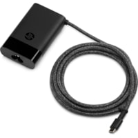 HP 65W USB-C Laptop Charger - 65 W - 120 V AC, 230 V AC Input - 5 V DC, 9 V DC, 12 V DC, 15 V DC, 20 V DC Output - 8 A - Black