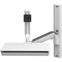 Ergotron CareFit Mounting Arm for Monitor, Mouse, Keyboard, LCD Display, Mount Extension - White - Height Adjustable - 27" (685.80 mm) Screen Support - 23.50 lb (10659.42 g) Load Capacity - 100 x 100, 75 x 75 - VESA Mount Compatible - Aluminum, Plastic, High-grade Plastic