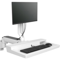 Ergotron CareFit Mounting Arm for Monitor, Mouse, Keyboard, LCD Display - White - 27" Screen Support - 10.66 kg Load Capacity - 100 x 100, 75 x 75 - VESA Mount Compatible - Aluminum, Plastic