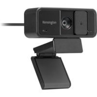 Webcam W1050 - 2 Mégapixels - 30 fps - Noir - USB Type A - Vente au détail Kensington - 1920 x 1080 Vidéo - CMOS Capteur - Focale fixe - 95° Angle - 2x Zoom Numérique - Microphone