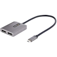 StarTech.com USB-C to Dual DisplayPort 1.4 Adapter, USB Type-C Multi-Monitor MST Hub, Dual 5K 60Hz DP Display Extender / Splitter, Windows - USB-C to Dual-DisplayPort Multi-Monitor Adapter for 2x 5K 60Hz displays; Discrete GPUs/12th gen and up Intel Processors w/ DP 1.4 required for 2x 4K 60Hz; DP 1