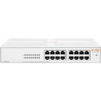 Commutateur Ethernet Instant On 1430 16 Ports - Gigabit Ethernet - 10/100/1000Base-T HPE - 16 Ports - Gigabit Ethernet - 10/100/1000Base-T - 2 Couche supportée - 7,90 W Consommation d'énergie - Paire torsadée - 1U - Montable en rack, Cabinet de montaghe, Haut de la table, Fixati