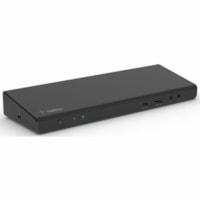 Belkin Universal 15-Port Triple Display USB-C Docking Station - 5 Gbps - 85W - 2xUSB-C, 5xUSB-A, 2xDP 3xHDMI, 1xEthernet, 2x3.5mm Audio - 4K - w/ USB-C Cable - Black - for Monitor/Notebook/Workstation - 85 W - USB Type C - 3 Displays Supported - 4K - 3840 x 2160 - 5 x USB Type-A Ports - USB Type-A -