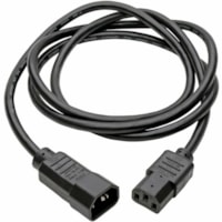 Tripp Lite series P004-006 Power Extension Cord - For Computer, Printer, Server, Monitor, PDU, Workstation, UPS, HDTV - 18 Gauge - 120 V AC / 10 A, 230 V AC - Black - 6 ft (1.83 m) Cord Length - IEC 60320 C13 / IEC 60320 C14 - International