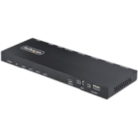 StarTech.com 4-Port HDMI Splitter, 4K 60Hz HDMI 2.0, 1 In 4 Out HDMI Splitter, 4K HDMI Splitter w/Built-in Scaler, 1x4 HDMI Display/Output - The HDMI 2.0 splitter displays the same image on 4 screens; 4K 60Hz 4:4:4; HDR; 7.1ch Audio; 8kV Air/4kV Contact ESD Protection; Built-in scaler; Simultaneous 