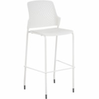 Safco Next Bistro Chair - Polypropylene, Plastic Seat - Polypropylene Back - Tubular Steel, Steel Frame - Mid Back - Four-legged Base - 2 / Carton