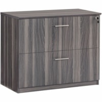 Rangement latéral Medina MVLFLGS Safco - 36po x 20po29.5po, 0po Haut de la table - 2 Tiroir(s) - 0 Porte(s) - Tissu: Panneau de fibres à densité moyenne (MDF), Stratifié - Finition: Acier gris - Suspension à roulement à billes, Manche, Tiroir de Classement, Nivele