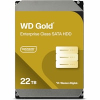 WD Gold WD221KRYZ 22 TB Hard Drive - 3.5" Internal - SATA (SATA/600) - Conventional Magnetic Recording (CMR) Method - Storage System, Server, Cloud Storage Device Supported - 7200rpm - 550 TB TBW - 512e Format