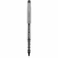 Uni-Ball Vision Needle Rollerball Pen - 0.7 mm (0.03") Fine Needle Pen Point - Black Ink - Pigment-based - Silver Barrel - 1 Dozen