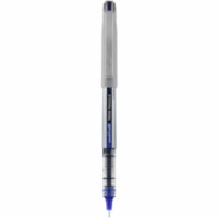 Uni-Ball Vision Needle Rollerball Pen - 0.7 mm (0.03") Fine Needle Pen Point - Blue Ink - Liquid - Silver, Gray Barrel - 12 / Dozen