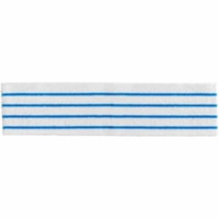 Rubbermaid Commercial HYGEN 18" Disposable Microfiber Pad - 4.75" Width x 19" Length - Disposable, Bacteria Resistant - MicroFiber, Polyester - White, Blue - 0.64 oz (18.143695 g) - 50 / Pack