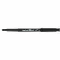 Uni-Ball Onyx, Rollerball Pen - 0.7 mm (0.03") Pen Point - Black Ink - Metal Tip - 12 / Box