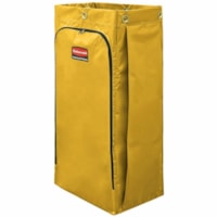 Sac poubelle Rubbermaid Commercial - Large Taille - 34 gal (128704,000656 mL) Capacité - Jaune - Vinyle - Chariot de conciergerie, Lin - 2 / emballage