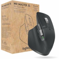 Logitech MX Master 3S for Business - Full-size Mouse - Darkfield - Wireless - Bluetooth - Rechargeable - Graphite - USB Type A - 8000 dpi - Scroll Wheel - 7 Button(s) - Right-handed - 1 Each