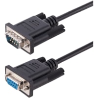 Câble de transfert de données 9,8 pi (3 m) Série StarTech.com - 9,8 pi (3 m) Série Câble de transfert de données pour Modem - Blindé - Nickel Connecteur plaqué - 28 AWG - Noir