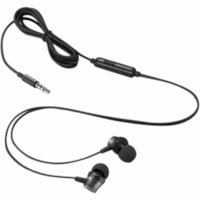 Lenovo Analog In-Ear Headphone Gen II (3.5mm) - Stereo - Mini-phone (3.5mm) - Wired - 32 Ohm - 100 Hz to 200 kHz - Earbud - Binaural - In-ear - 3.9 ft Cable - Black