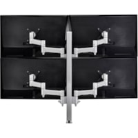 Atdec Modular AWMS-4-4675-H-S Desk Mount for Monitor, Flat Panel Display, Curved Screen Display - Silver - Height Adjustable - 4 Display(s) Supported - 32" (812.80 mm) Screen Support - 104 lb (47173.61 g) Load Capacity - 75 x 75, 100 x 10 - Aluminum