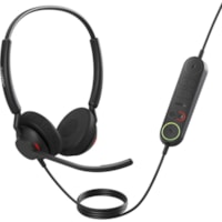 Jabra Engage 40 - (Inline Link) USB-C UC Stereo - Stereo - USB Type C - Wired - 50 Hz to 20 kHz - Over-the-head - Binaural - Supra-aural - 5.2 ft (1.60 m) Cable - MEMS Technology Microphone - Black