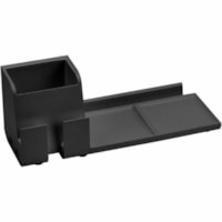 Organisateur de bureau Konnect Bostitch - Port USB, Empilables, Porte-stylo, Antidérapante, Pieds en caouthouc, Verrouillable, Gestion des câbles, Base antidérapante, Extensible - Noir - Plastique - 1 / Unité