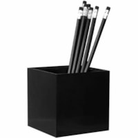 Bostitch Konnect Stackable Pencil Cup, Black - Stackable - Black - Plastic