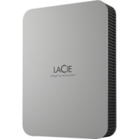 LaCie Mobile Drive STLP4000400 4 TB Portable Hard Drive - 3.5" External - Moon Silver - Desktop PC, MAC Device Supported - USB 3.2 (Gen 1) Type C - 7200rpm - 2 Year Warranty