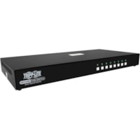 Tripp Lite by Eaton B002-DP1AC8-N4 8-Port NIAP PP4.0-Certified DisplayPort KVM Switch - 8 Computer(s) - 1 Local User(s) - 3840 x 2160 - 50 Hz, 60 Hz - 19 x USB - USB 2.0 - 9 x DisplayPort 