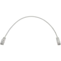 Tripp Lite by Eaton N261-S01-WH Cat.6a UTP Patch Network Cable - 1 ft (0.30 m) Category 6a Network Cable for Network Device, Switch, Patch Panel, Server, Router, Hub, Printer, Computer, Photocopier, Modem, Security Camera, ... - First End: 1 x RJ-45 Network - Male - Second End: 1 x RJ-45 Network - M