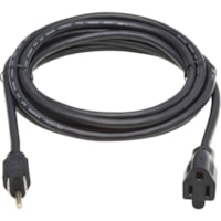 Tripp Lite by Eaton Power Extension Cord - For Computer, Monitor, HDTV, Printer, Server, UPS, PDU - 125 V AC / 13 A - Black - 10 ft (3.05 m) Cord Length - NEMA 5-15P / NEMA 5-15R - North America