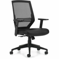 Fauteuil de direction Kaysee - 16,5 po (419,10 mm) à 20,5 po (520,70 mm) Haut Offices To Go - Seat Color Noir - Luxhide, Cuir reconstitué Seat MaterialBack Color Noir - Dossier haut - 5 branches Base - Noir - Mesh, Luxhide