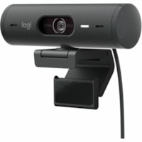 Webcam BRIO 500 - 4 Mégapixels - 60 fps - Graphite - USB Type C Logitech - 1920 x 1080 Vidéo - Autofocus - 90° Angle - 4x Zoom Numérique - Microphone - Portable, Moniteur, Écran