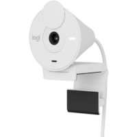 Webcam BRIO - 2 Mégapixels - 30 fps - Blanc cassé - USB Type C - Vente au détail Logitech - 1920 x 1080 Vidéo - Focale fixe - Microphone - Ordinateur