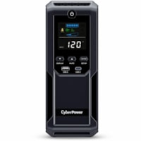 CyberPower Intelligent LCD CP1500AVRLCD3 1500VA Mini-tower UPS - Mini-tower - AVR - 8 Hour Recharge - 3 Minute Stand-by - 120 V AC Input - 120 V AC Output - Simulated Sine Wave - Serial Port - USB - LCD Display - 1 x USB Type A, 1 x USB Type C, 12 x NEMA 5-15R Receptacle(s) - 6 x Battery/Surge Outle